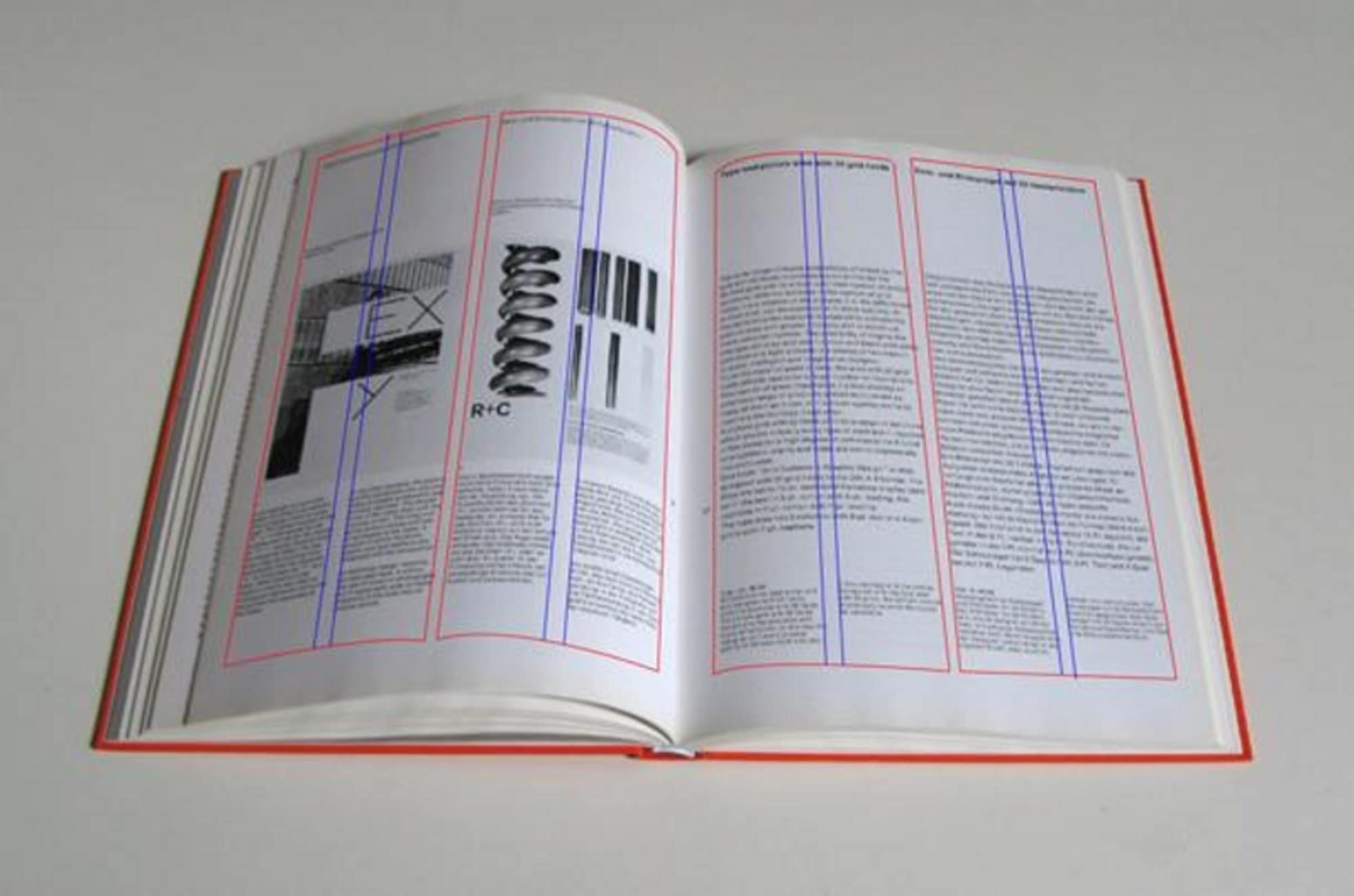 Image shows a grid on a book illustrating the pages and how it makes it easier for people to read